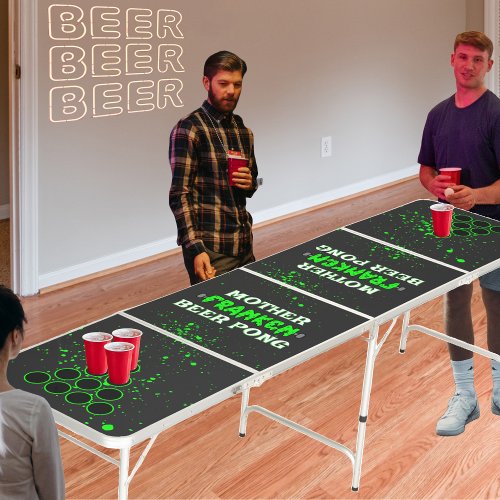 Funny Frankenstein Halloween Mother Franken Beer Pong Table