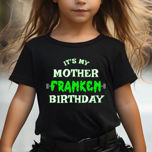 Funny Frankenstein Its My Birthday Halloween Baby T_Shirt