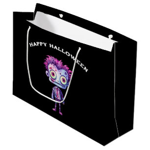 Funny Frankenstein Monster Halloween Fun Birthday Large Gift Bag
