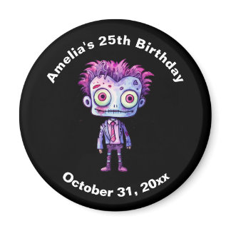 Funny Frankenstein Monster Halloween Fun Birthday Magnet