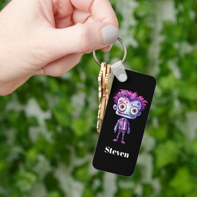 Funny Frankenstein Monster Halloween Fun Keychain (Hand)