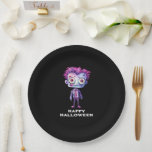 Funny Frankenstein Monster Halloween Fun Paper Plates
