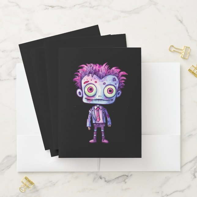 Funny Frankenstein Monster Halloween Fun Pocket Folder (In Situ)
