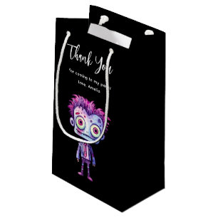 Funny Frankenstein Monster Halloween Fun Thank You Small Gift Bag