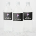 Funny Frankenstein Monster Halloween Fun Water Bottle Label