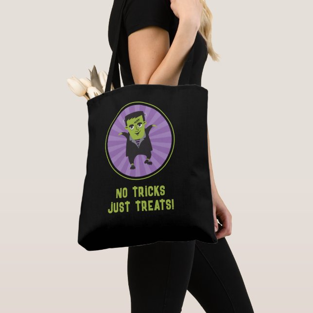 Funny Frankenstein Monster Halloween  Tote Bag (Close Up)