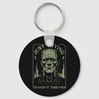 Funny Frankenstein Monster Just Trying To Keep It Keychain