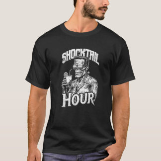 Funny Frankenstein Shocktail Hour Summerween Beach T-Shirt
