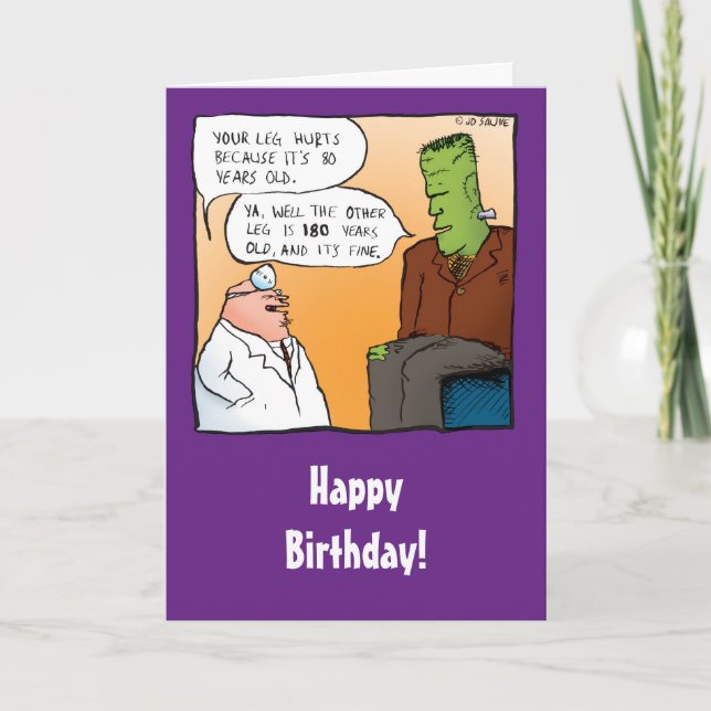 Funny Frankensteins Doctor Birthday Card (Front)