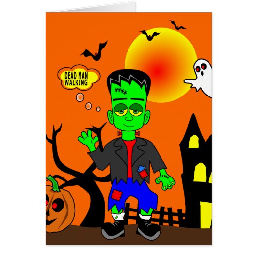 Funny Frankenstein's Monster Image Cards (Front)