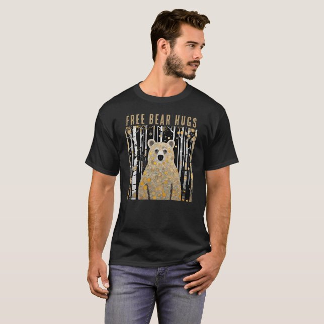Funny Free Bear Hug  T-Shirt (Front Full)
