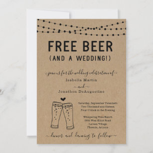 Pack of 10 Recycled Brown Kraft Funny S*** Just Got Real Wedding Invitations 