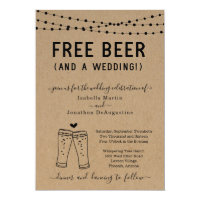 Funny Free Beer and a Wedding Invitation