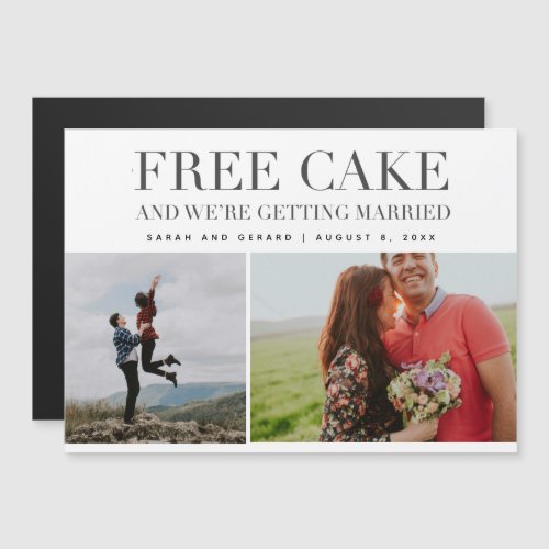 Funny Free Cake Photo Wedding Save the Dates