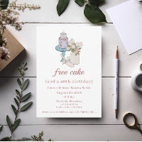 Funny Free Cake Womens 40th Birthday