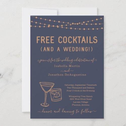 Funny Free Cocktails and a Wedding Invitation