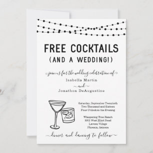 Funny Free Cocktails and a Wedding Invitation