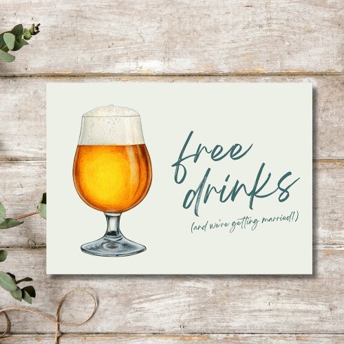 Funny Free Drinks Beer Photo Brewery Wedding Save The Date