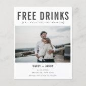 Funny Free Drinks Budget Save the Date (Front)