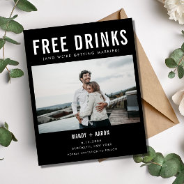 Funny Free Drinks Budget Save the Date
