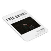Funny Free Drinks Photo Save the Date Magnet (Right Side)