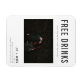 Funny Free Drinks Photo Save the Date Magnet (Horizontal)