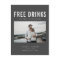 Funny Free Drinks Wedding Gray Save the Dates