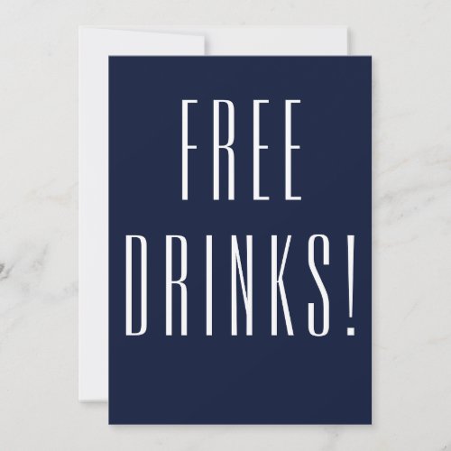 Funny Free Drinks Wedding Save The Date