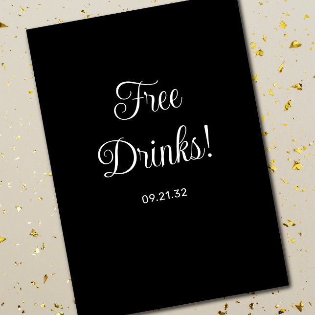Funny Free DrinksScript Black Wedding Save The Date (Creator Uploaded)