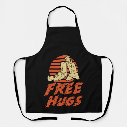 Funny Free Hugs _ Brazilian Jiu_Jitsu BJJ Gift Apron