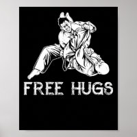 Funny Free Hugs Brazilian Jiu-Jitsu MMA BJJ