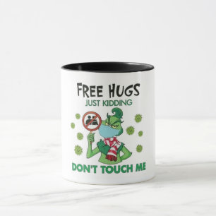 Funny Free Hugs Just Kidding Christmas Mug