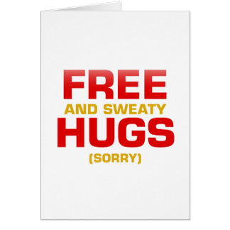 Funny FREE HUGS with hidden message Cards