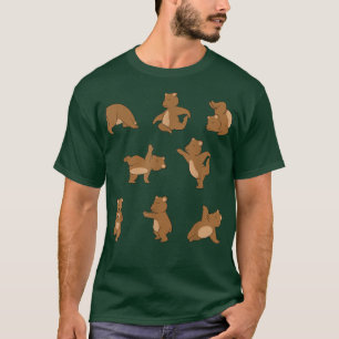 Funny French Bear Yoga Pose Namaste Bear Lover  T-Shirt