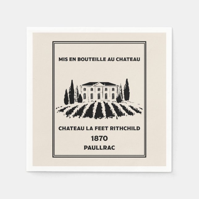 Funny French Birthday  Napkins (Front)