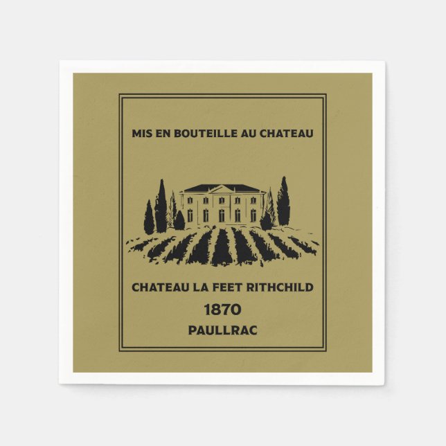 Funny French Birthday  Napkins (Front)