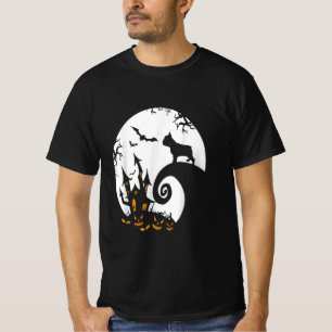 Funny French Bulldog And Moon Halloween Costume T-Shirt