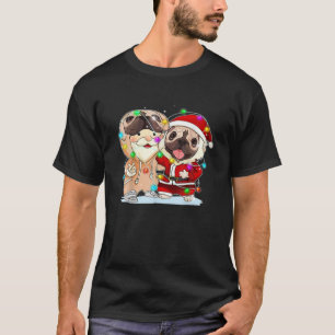 Funny French Bulldog And Santa Costume Christmas F T-Shirt