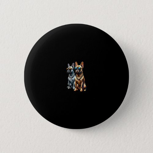 Funny French Bulldog Animal Lover Dogs Graphic Art Button