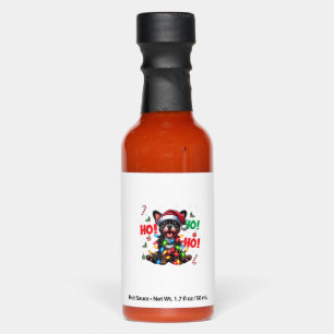 Funny French Bulldog Christmas Santa Hat Lights HO Hot Sauces