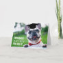 Funny French Bulldog Dog Photo Graduation Card