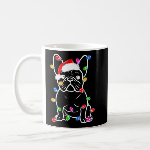 Funny French Bulldog Dog Tree Christmas Lights Xma Coffee Mug