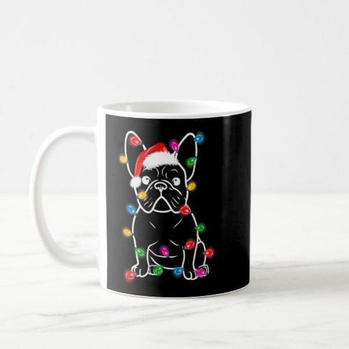 Funny French Bulldog Dog Tree Christmas Lights Xma Coffee Mug