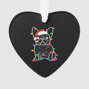 Funny French Bulldog Dog Tree Christmas Lights Xma Ornament