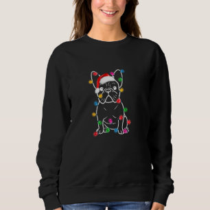 Funny French Bulldog Dog Tree Christmas Lights Xma Sweatshirt