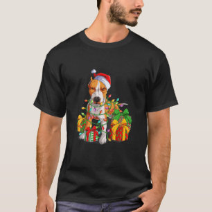 Funny French Bulldog Dog Tree Christmas Lights Xma T-Shirt
