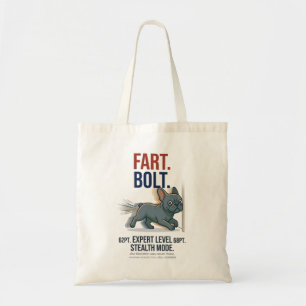 Funny French Bulldog Fart Bolt Dog Humor Gift Tote Bag