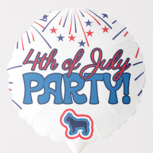 Funny French Bulldog Fireworks 4th Of July Balloon