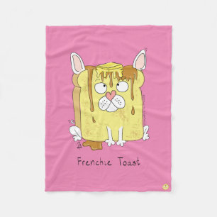 Funny French Bulldog Frenchie Cute Dog Cartoon Fleece Blanket
