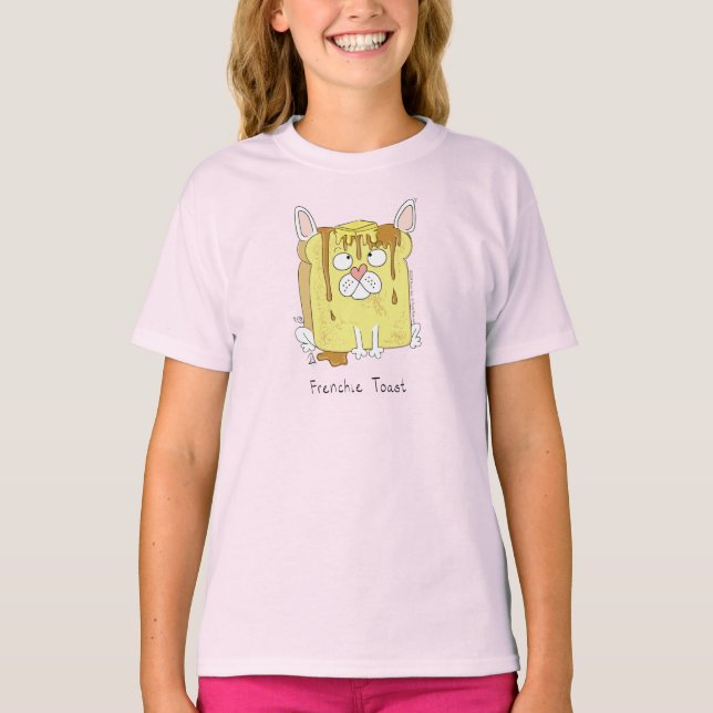 Funny French Bulldog Frenchie Dog Cartoon T-Shirt (Front)